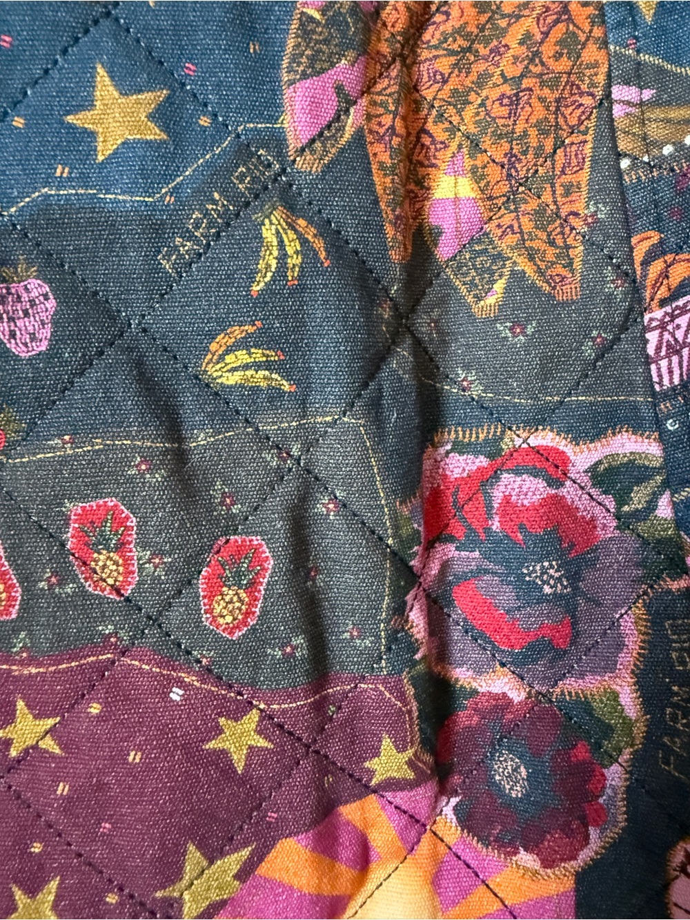FARM RIO x Anthropologie Quilted Mini Skirt — Jungle Maximalist Fantasy | Size L - Picture 5 of 11